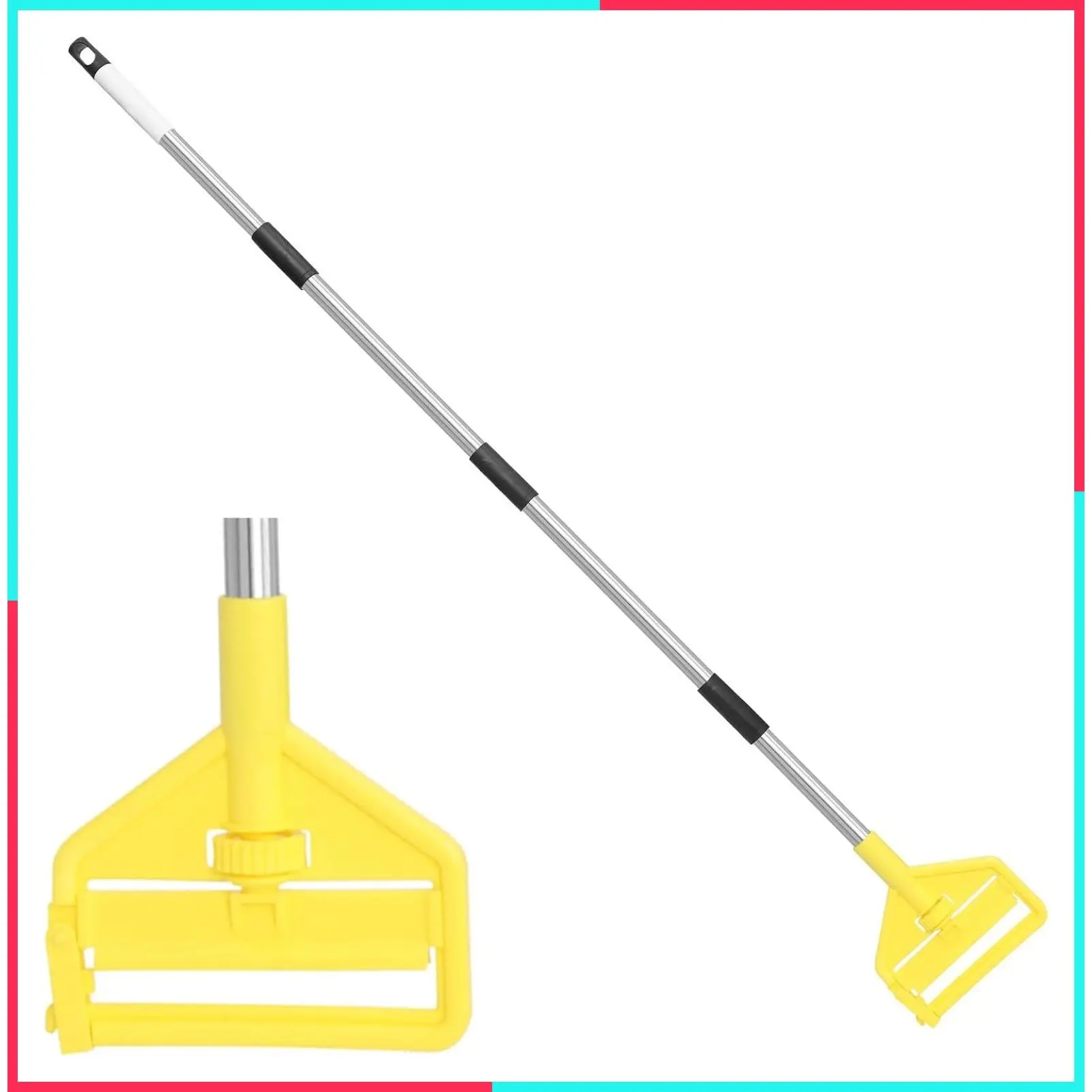 Commercial Heavy Duty Mop Handle - 58" Adjustable Pole Mop Handle Replacement