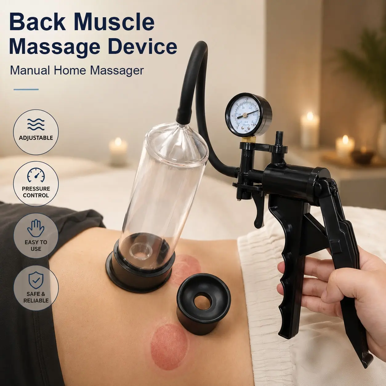 1 Portable Handheld Body Muscle Massager  Adjustable, Compact, Portable, and Ideal for Daily Home Body Care  Personal Body Muscle Care and Massage  Suitable for Massaging the Shoulders, Neck, Back, Legs, and Lower Back
