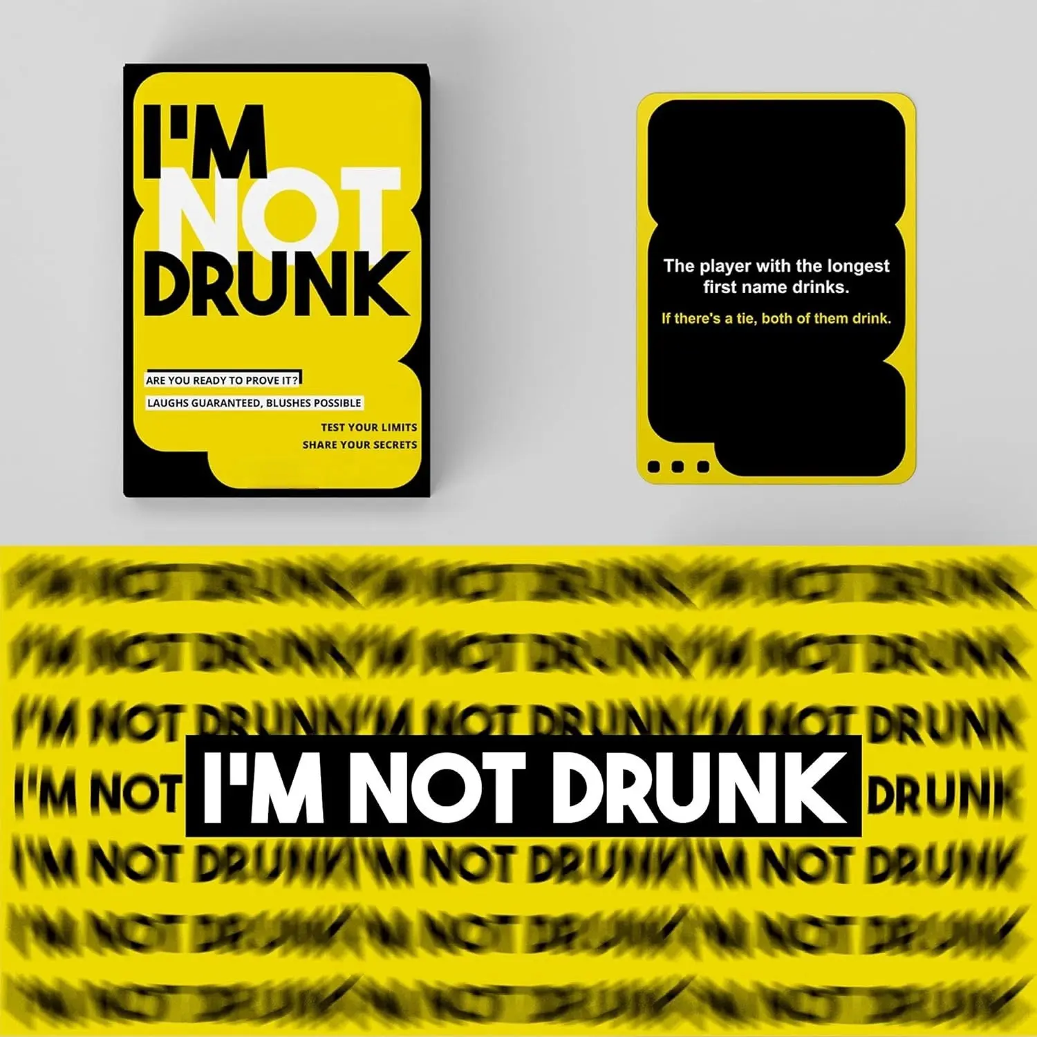 I'M NOT DRUNK Drinking Game Cards, Hilarious Tabletop Board Game For Adult Party, Night Club & Group Gathering
