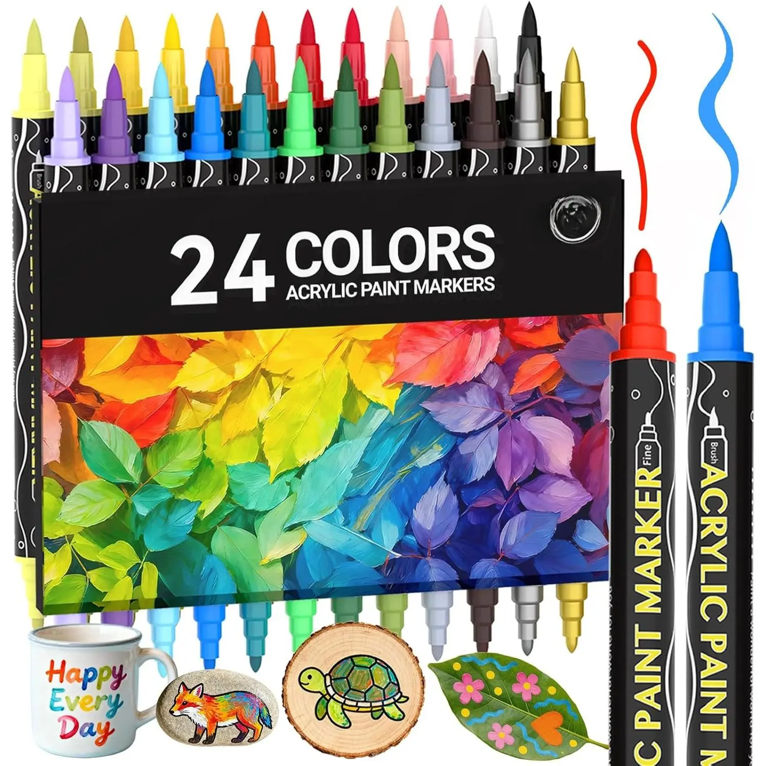 24 Colors  Markers,  Tip   Markers