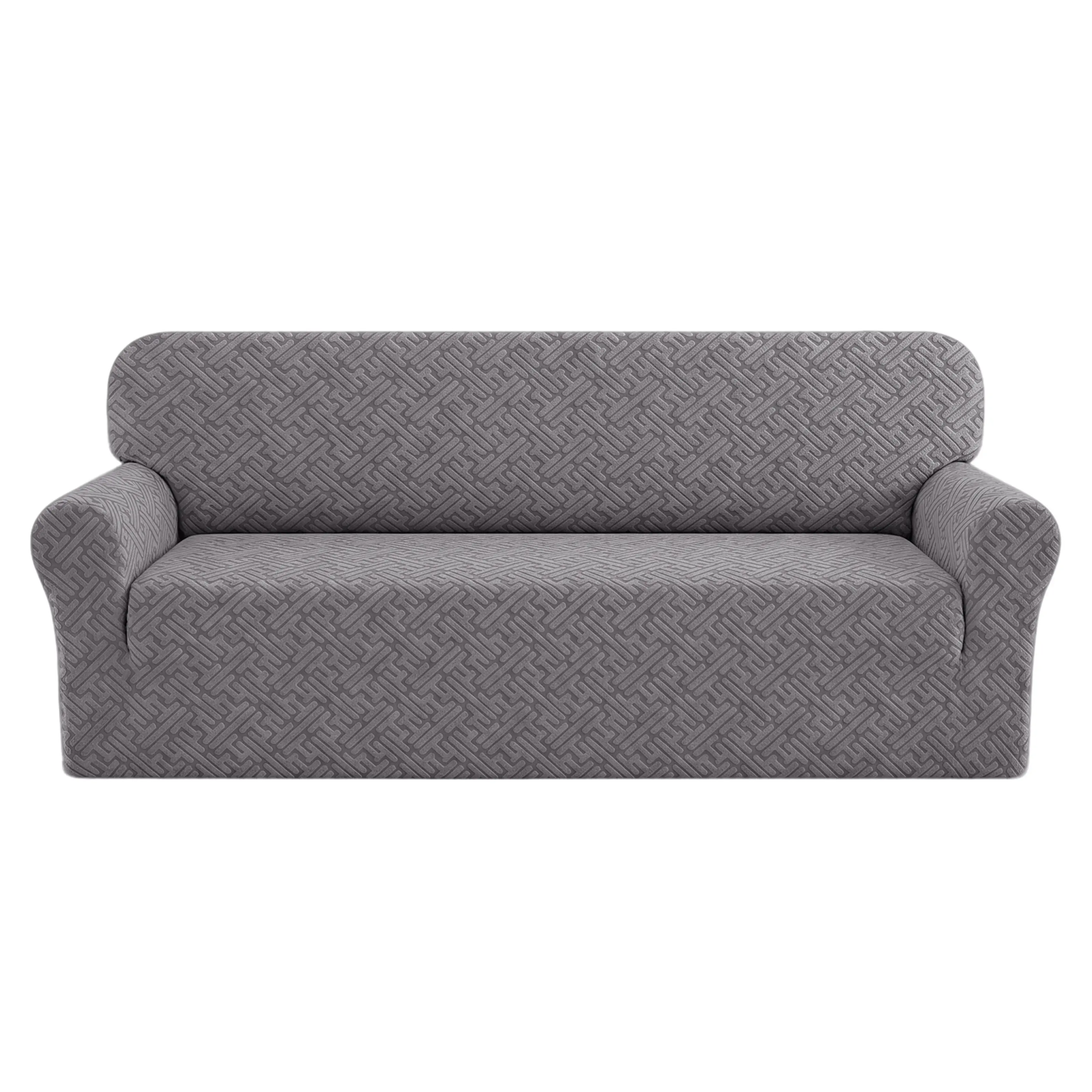 Universal Stretch Sofa Cover - Couch Cover for Sofa, Elastic Slipcover Furniture Protector for 1-4 Seater Couches, Washable Soft Guard Against Pet Spills & Stains for Living Room