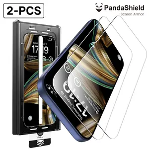 [2-PCS] PandaShield HD/Privacy Screen Protector for iPhone 13,14,15,16,17 plus pro max – Anti-Spy, Easy Install bo, 9H Hardness, Full Coverage