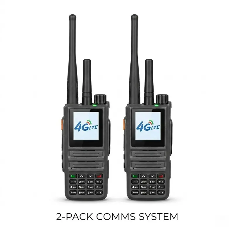 JISTONG BP889 4G LTE Public Network PoC Radio, Handheld 2-Way Device with USB Cable, GPS Position, Illuminated LCD, Water-Resistant ABS Plastic, Instant PTT Intercom, Crystal-Clear Voice, Compact Pocketable for Security, Outdoor Adventure Two Way Radios U