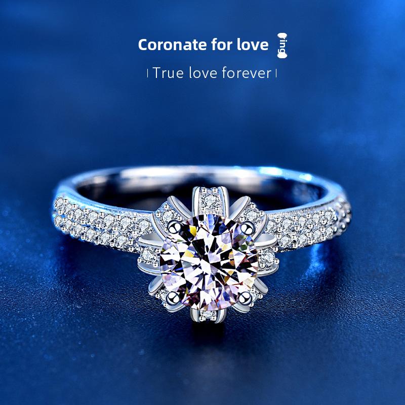 Ladies' Love Crown S925 Sterling Silver Synthetic Moissanite Ring – Simulated Crown Design for Female Engagement, Wedding, and Single Wear with Custom Engraving - A Perfect Gifts For Lovers,Friends,Boyfriends,Girlfriends,Wife,Thanksgiving,IndependenceD704 Ladies' Love Crown S925 Sterling Silver Synthetic Moissanite Ring – Simulated Crown Design for Female Engagement, Wedding, and Single Wear with Custom Engraving - A Perfect Gifts For Lovers,Friends,Boyfriends,Girlfriends,Wife,Thanksgiving,IndependenceD704