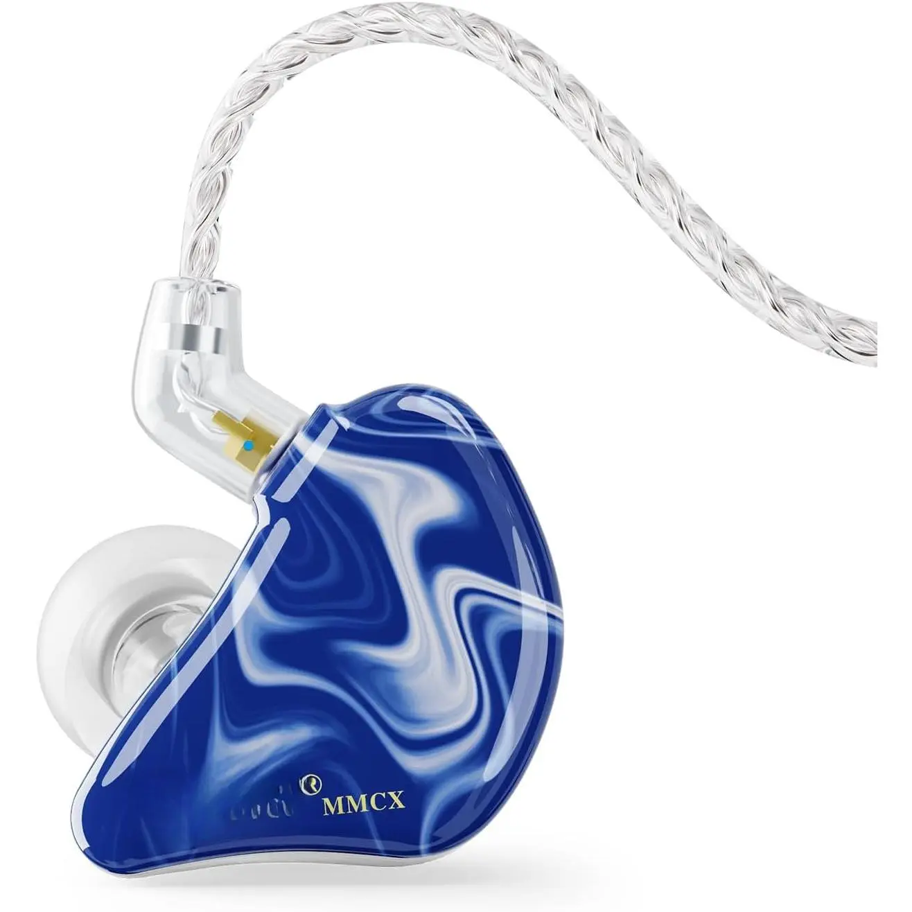 MMCX in Ear  Headphones for Musicians, Professional Triple Driver Earphones with IEM Case and Memory  Tips (Ice Blue)