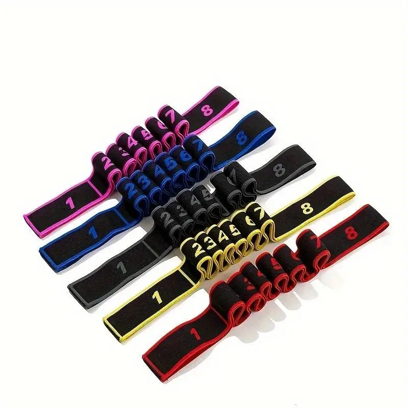 Yoga Stretch Band Digital Segments, Dance Sculpting Body Shaping, Elastic Rope, Pose Training Resistance Band, 8 Letter Bands