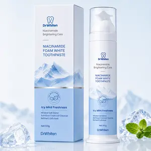 Niacinamide Foaming Whitening Toothpaste, Fresh Breath Stain Removal Gentle Teeth Cleaning 100g