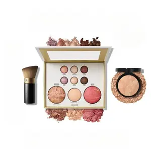 Starter Kit 4PC Full Face Makeup Palette with Foundation Limited Edition Brushes for Flawless Skin - Beauty Kit