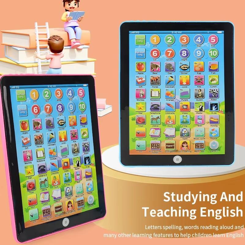 Learning Tablet Toy, 1 Count Educational Tablet Toy, English Learning Touch Reading Equipment, Birthday Gift for Boys & Girls