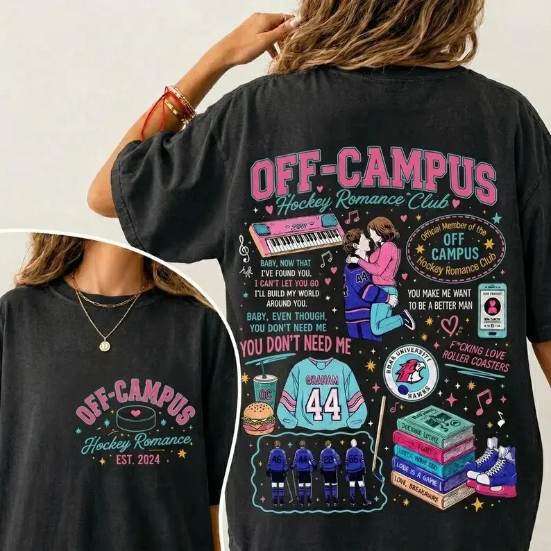 Off Campus Hockey Shirt, Briar University TShirt, Garrett Graham Dean Di Laurentis John Logan T-Shirt, Hockey Romance T-shirt