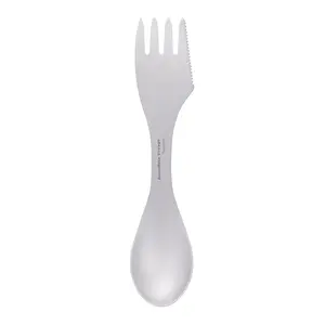Boundless Voyage Titanium Sporf, Spoon  Knife Fork Set, Titanium Spork with Cutting Serrations, 3-IN-1 Cutlery Set, Essential Dining Utensils for Soup Fruit Steak