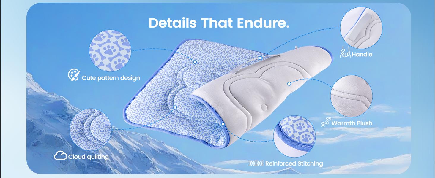Dog Cooling Mat, Thick Cooling Mat for Extra Large Dogs with PCM & Thermochromic Tech, Dual-Sided Durable Waterproof Cool Dog Bed Mat, Q-Max>0.5, Machine Washable, Non-Toxic - XL(31" x 43")
