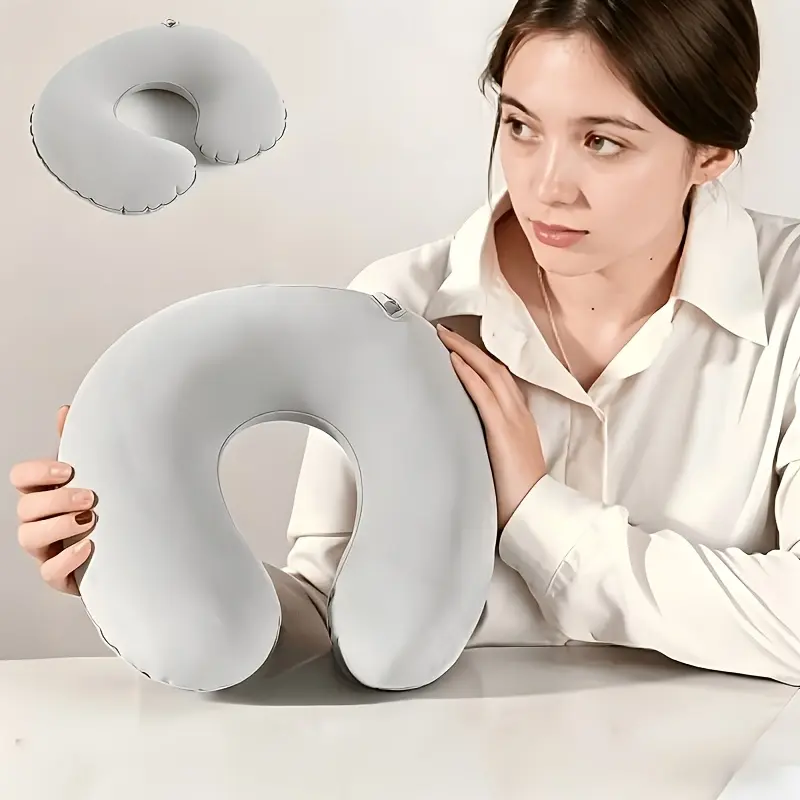 Ergonomic U-Shaped Neck Pillow, Memory Foam Slow-Rebound Neck Support Pillow, Portable Foldable Nap Pillow, Travel Pillow for Airplanes, Cars, and Office Naps, Soft Support Comfortable U-Shaped Pillow, Space-Saving Business Trip Essential