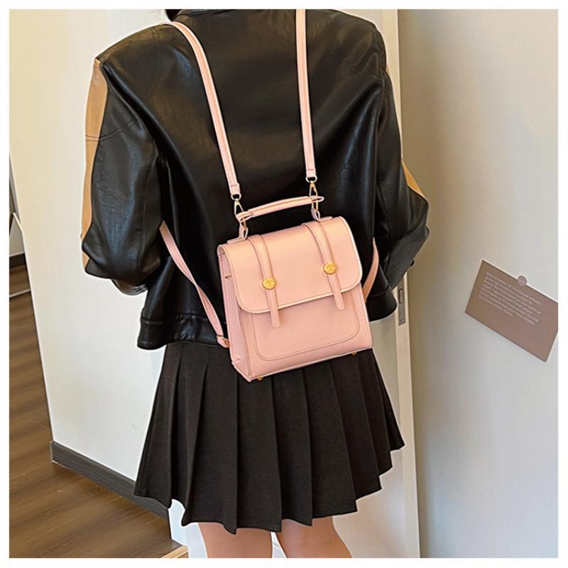 Large Capacity Simple Temperament Backpack, Western Style Casual Bag, Women's Bag