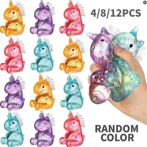 Unicorn Malt Stress Ball, Random Color, Adult & Kids Sensory Relief Toy, Soft Gel Ball, Party Gift, Prank Toy, Anti-Anxiety, Hand Press Relaxation
