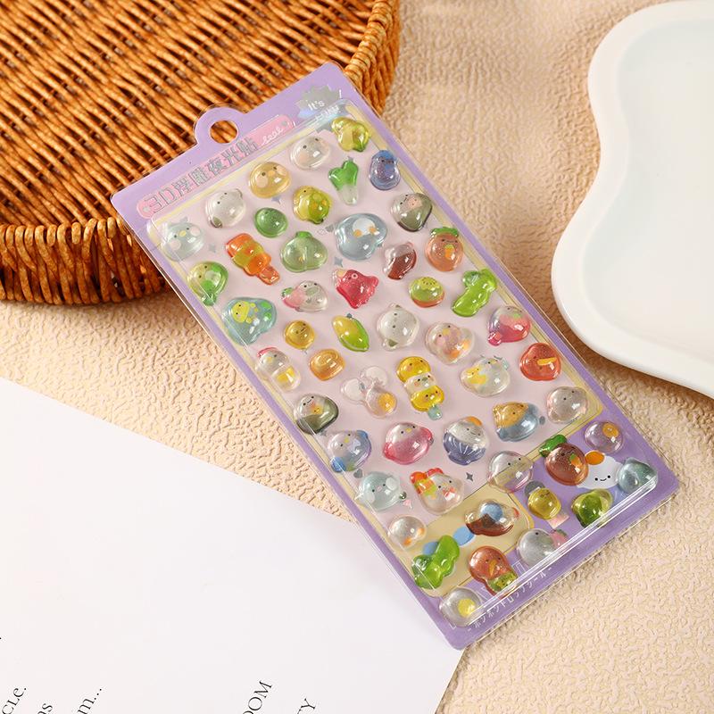 1pc Solid Sticker 3D Relief Gemstone Crystal Patch Cute Decal Phone Decoration Pattern, Adorable Mobile Accessory, Stylish Phone Decor