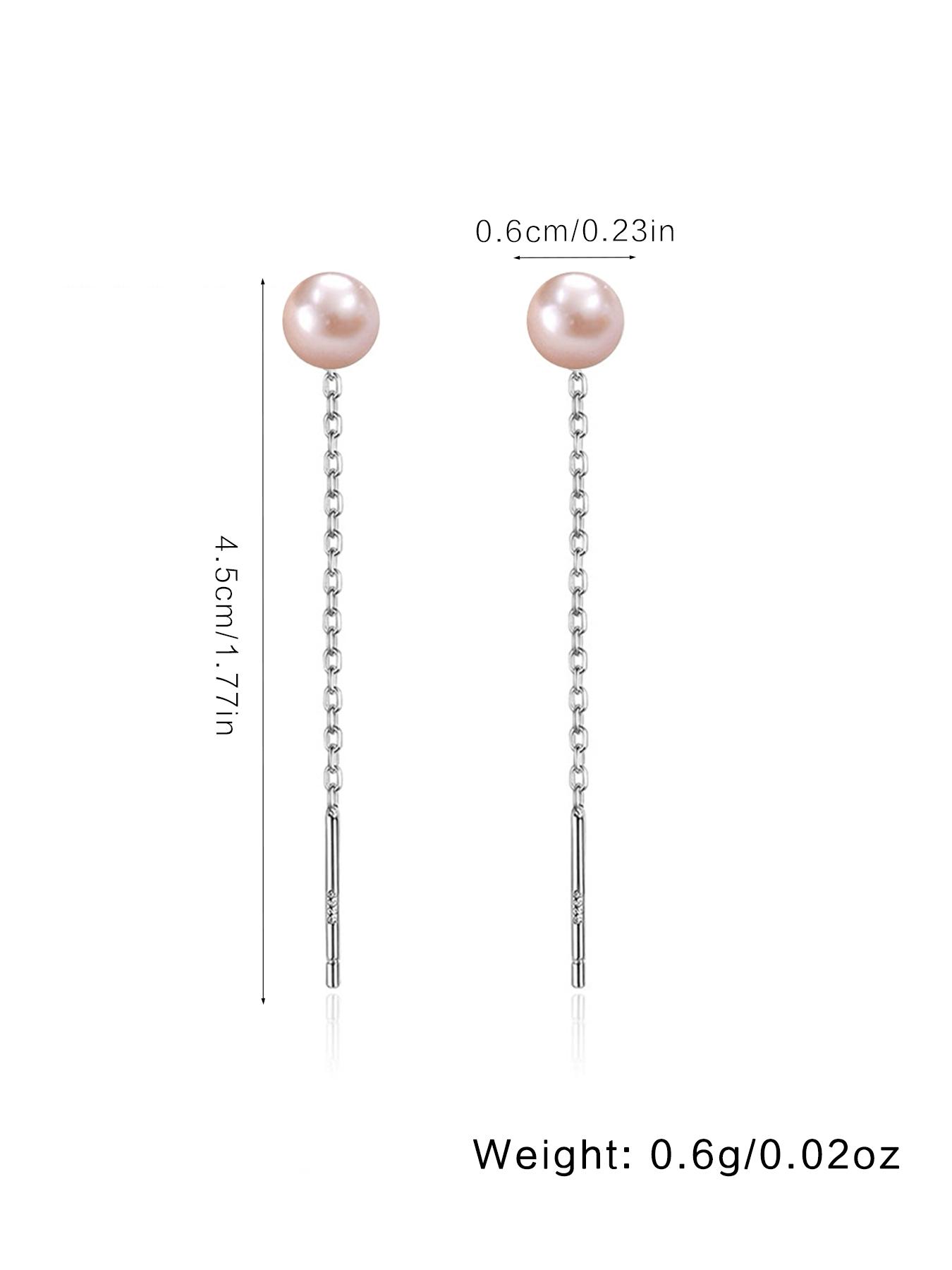 Elegant S925 Silver Pearl Teardrop Unique Design Earrings for Women, Long Dangle Baroque Freshwater Pearls, Hypoallergenic Valentine's Day Gift