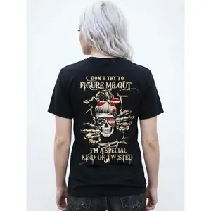 DON'T TRY TO FIGURE ME OUT Skeleton Lady Print Women tshirt ,hoodie, sweatshirt, Aesthetic tatoo merch summer outfits, style, streetwear, Nun top, vintage men graphic tees, Mother day