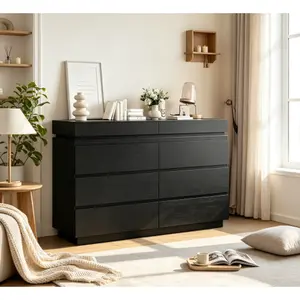 Modern 6 Drawers Dresser with Sliding Desktop, Wide Chest of Drawers with Charging Station & LED Lights, Large Storage Tower Clothes Organizer, Dresser for Bedroom summergarden