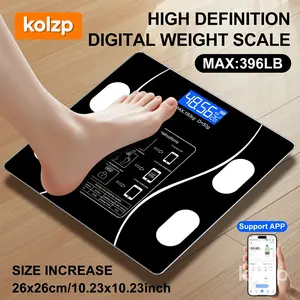 Kolzp Smart Digital Bathroom Scale, Bluetooth-compatible Function, Max 180kg/396.8lb, Home Use, Precision Measurement, Stylish Weight Scale, No Batteries Included