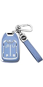 for GMC Key Fob Cover with Keychain，Key Case Shell TPU Full Protection Compatible with GMC Chevy Acadia Sierra Terrain Silverado 1500 2500HD 3500HD Tahoe (Blue, 5 Button)