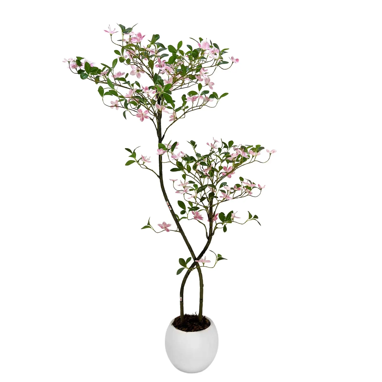Lifelike and Maintenance-Free Artificial Fragrant Tree - Real Touch Faux Indoor Floor Plant - White Planter Included - UV Resistant, Ideal for Home or Office Exotic Decor