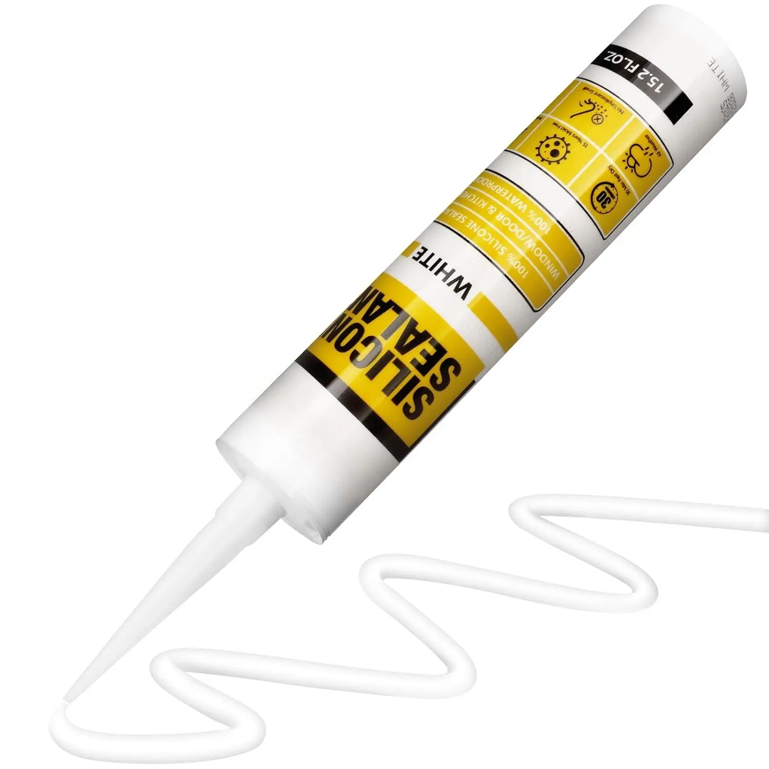 Caulk for Window & Door, White, 15.2 fl oz , 1 Pack -    Sealant Indoor Outdoor Caulking, , Stronger Adhesion, Shrink & Crack Proof