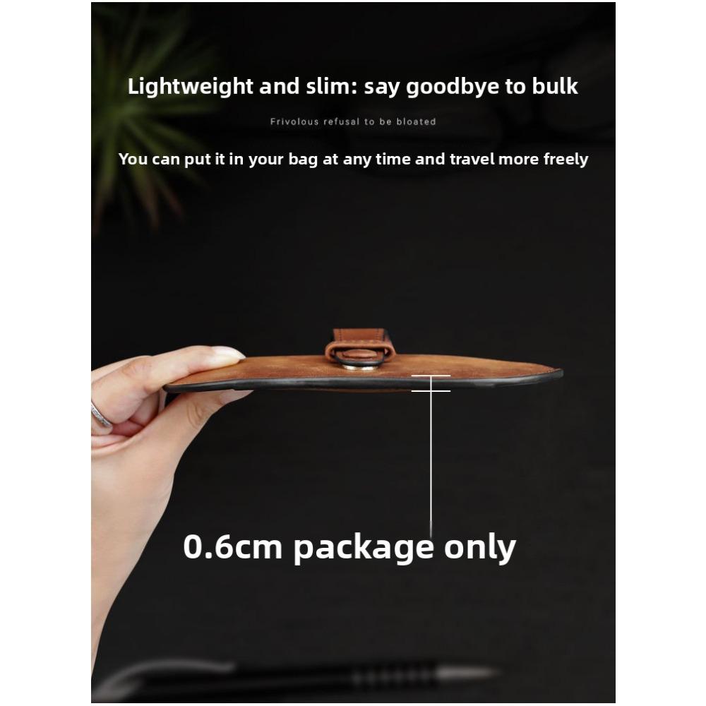 Vintage Leather Sunglasses Case – Portable Soft Glasses Pouch for Men & Women, Protective Eyewear Storage