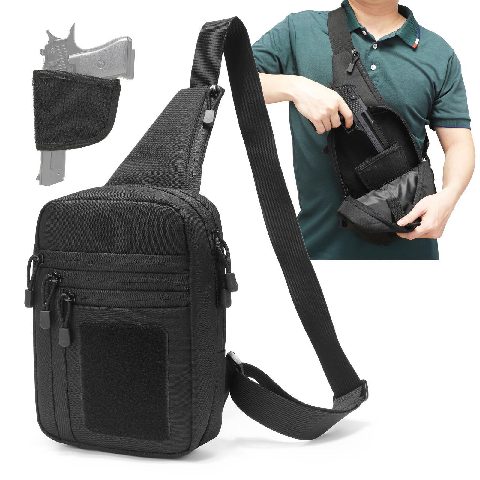 Tactical Sling Bag, 1 Count Durable Concealed Carry Bag, Multifunctional Travel Shoulder Bag, Outdoor Equipment for Men & Women, Tactical Crossbody Bag