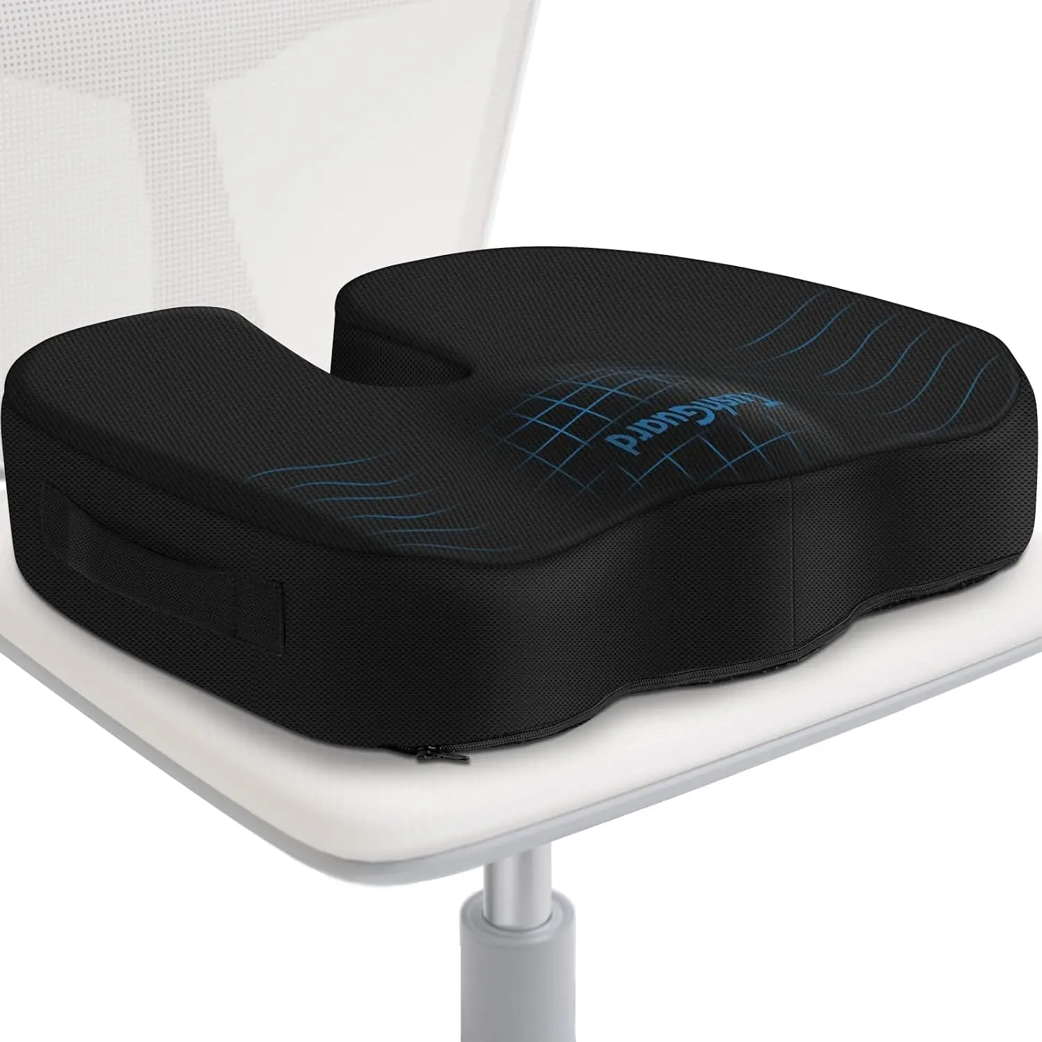 Seat Cushion for Office Chair, Car,, Black Large| For Back, Coccyx, Sciatica, Tailbone, Ergonomic, Non-Slip, Desk Wheelchair Use, Supportive Butt Pillow, For Man
