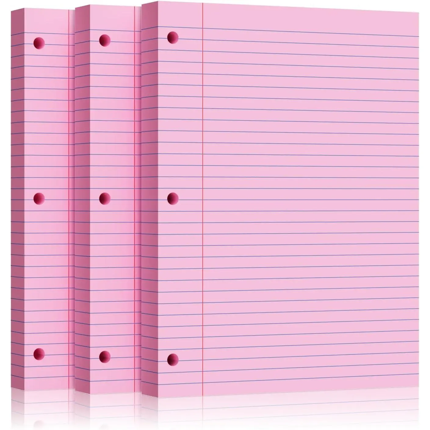 Green Loose Leaf Paper 100 Sheets 8" x 10.5" Filler Paper, College Ruled 3-Hole Punched, Notebook Paper for 3-Ring Binders Notepad Writing Note Pads To-Do Lists for Office & School Supplies