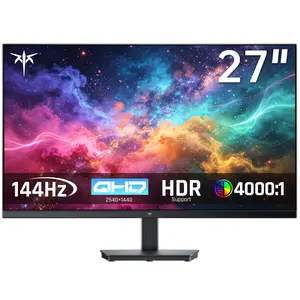 KTC 27" 2k QHD 144Hz Computer Monitor, 2560*1440 VA Panel PC gaming Monitor, Anti-Blue Light Screen,HDR10, Support Free Sync and G Sync, PC Monitor for Casual Gaming and Working, H27T27S