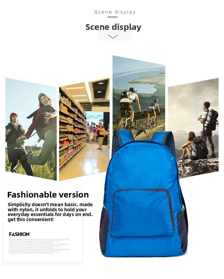 Korean Style Outdoor Multifunctional Travel Casual Foldable Backpack for Training Class Students with Logo Printing Option