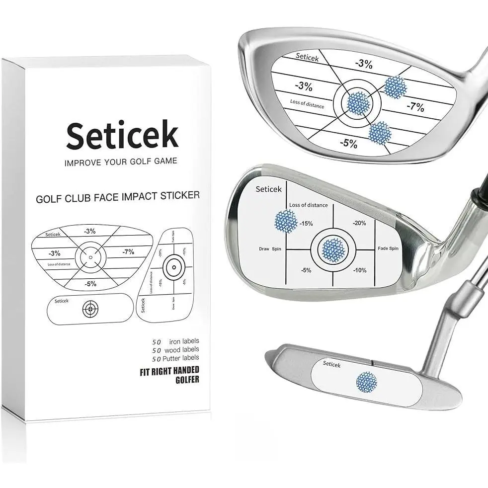 Golf Impact Labels Training Aids - Residue-Free, Easy-to-Apply Learning Tools for Left-Handed Users, Improve Sweet Spot & Consistency, Boost Swing Accuracy & Distance, 150-Pc or 300-Pc Options for Driver Golf Clubs