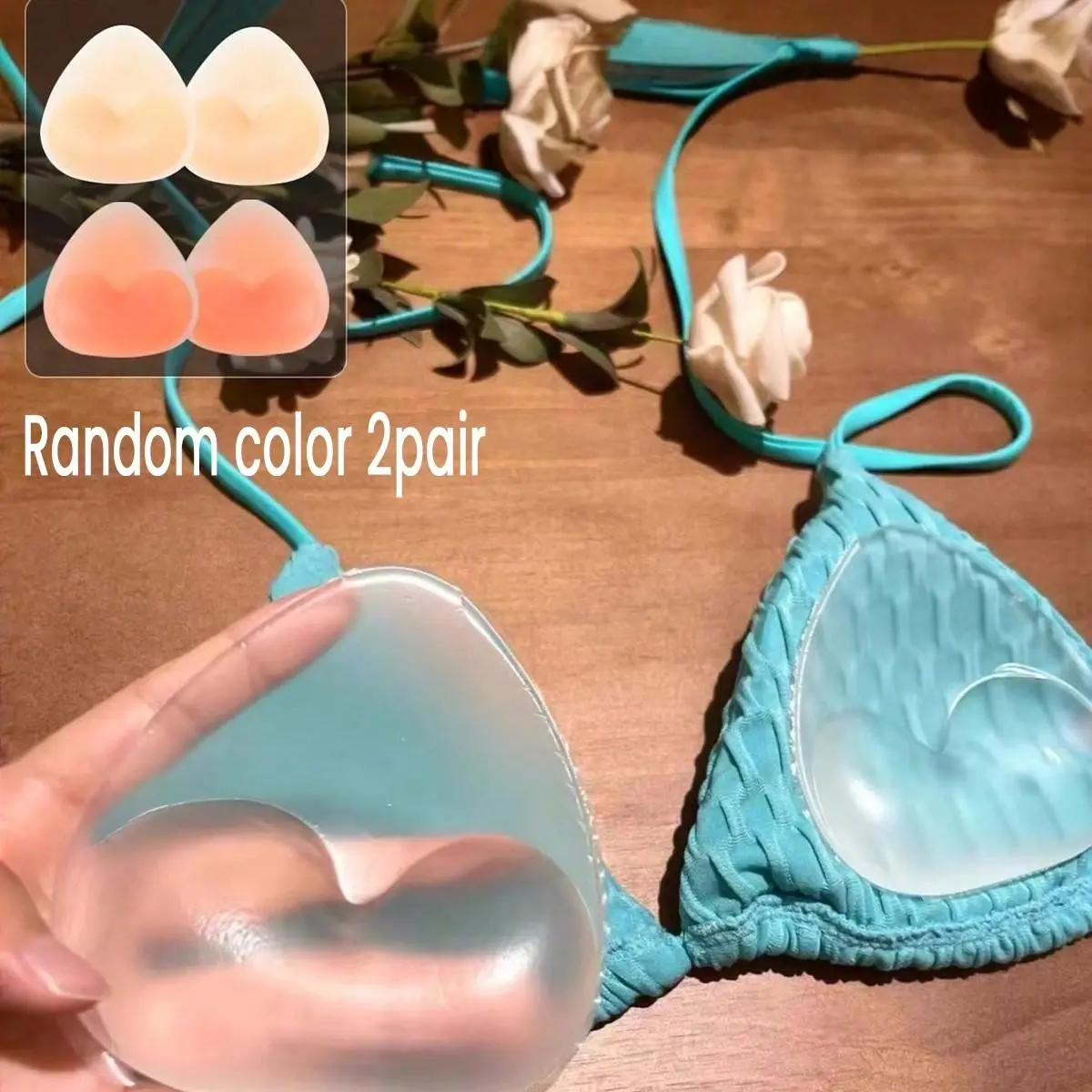 Reusable Silicone Bra Padding Inserts, Invisible Lift Underwire Free, Soft Thick Design, Ideal for Swimsuits & Dresses, Perfect Fit for Bikinis & Tank Tops