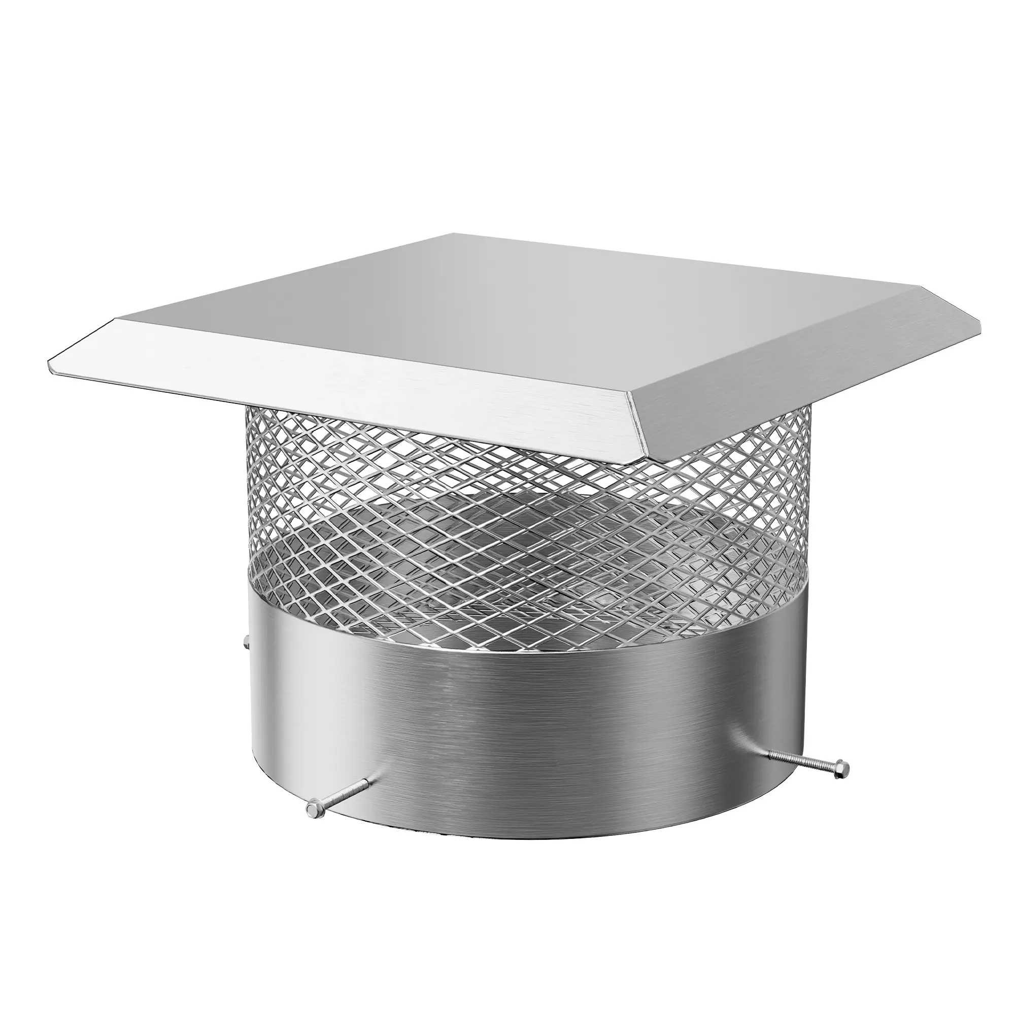 Heavy-Duty Rust-Proof Stainless Steel Round Chimney Cap - Weatherproof Adjustable Spark Arrestor, Tool-Free Installation, Low Maintenance Flue Cover for Stoves, Fireplaces, Vent Pipes with Advanced Protection