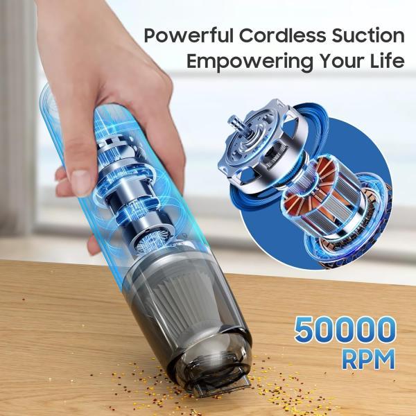 Mini Hand Held Vacuum Portable Keyboard Cleaner 8000-13000 Pa High Power Rechargeable 2 Speeds HEPA Filter for Home & Car Cordless Mini Vacuum Cleaner