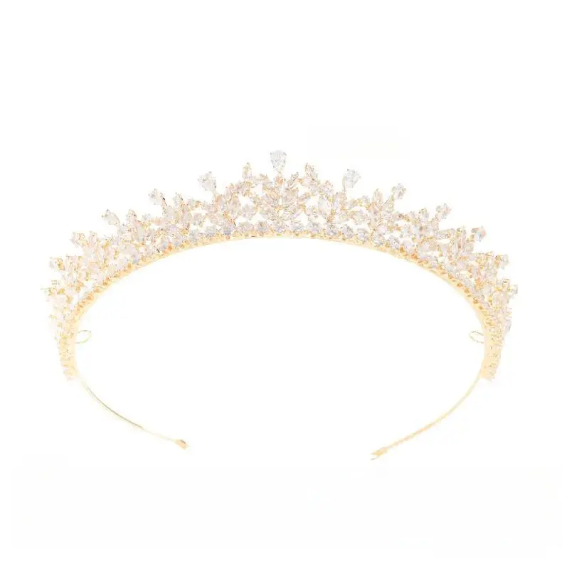 Luxury Floral Crown Tiara, Bridal Wedding, Crown Shaped Headband for Banquet & Party