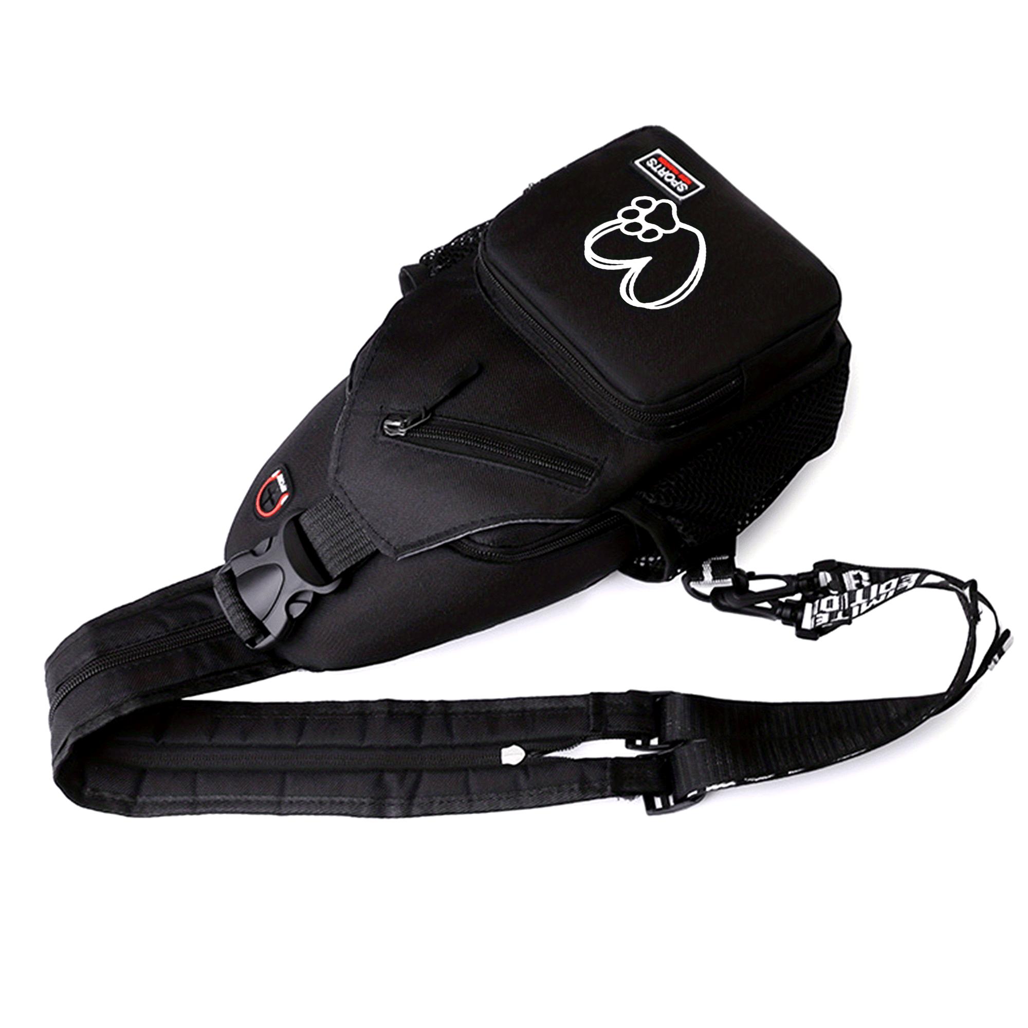 A heart-shaped paw design waist bag, multifunctional large-capacity crossbody bag, casual outdoor sports chest bag, very suitable for outdoor travel and work