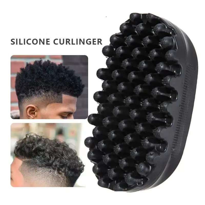 Silicone Curling Brush, Curl Brush Defining, Portable Small Hair Styling Comb, Braided Hairstyle Tool, Hair Perming Brush, Compact Design