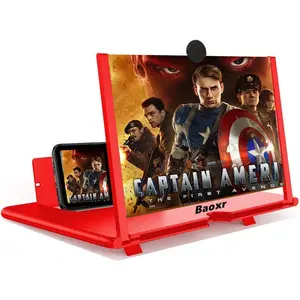12-inch HD 3D Screen Magnifier for Mobile Smartphones, Supports X 8/8 Plus 7/7 Plus 6 6s 6 Plus 6s Plus and All Other Smartphones