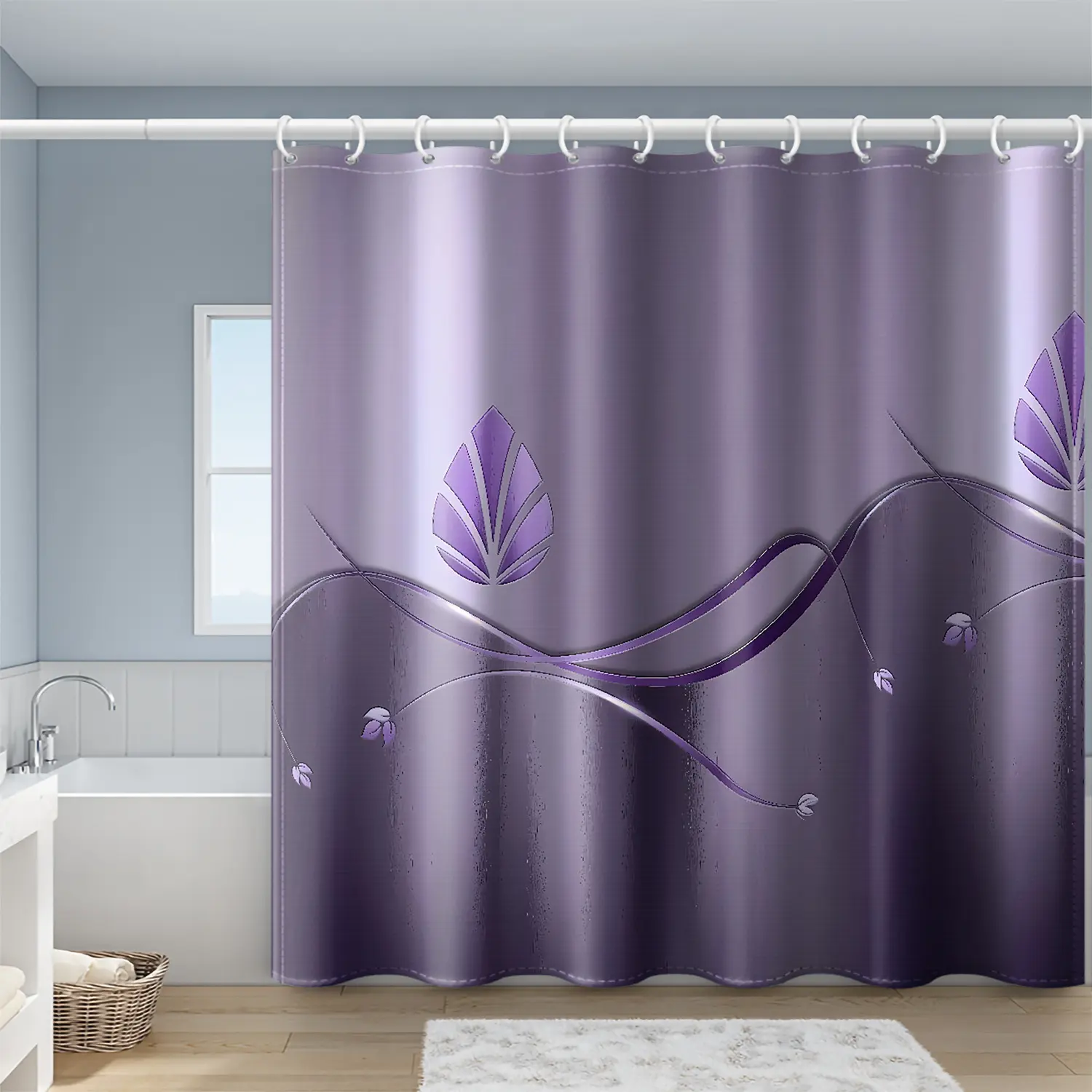 1 piece of colorful corrugated print shower curtain, window and wall, bathtub, Bathroom Curtains Shower, bathroom home decoration shower curtain for all seasons