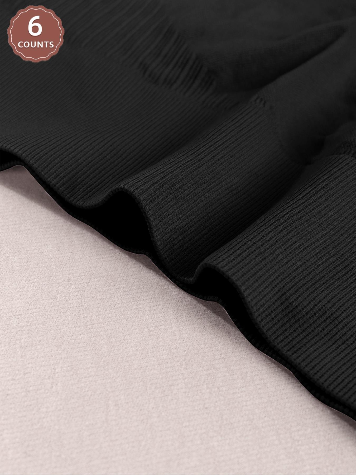 6 Pack Seamless High Waist Ladies Underwear, Casual Yoga Boyshorts, Tummy Control and Butt Lifting Print Shorts for All Seasons