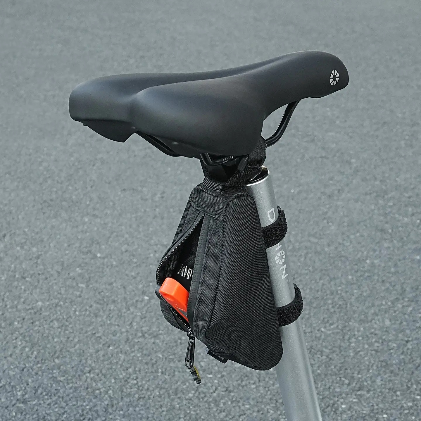 Multifunctional Bike Bag — Saddle/Frame/Tube 3-in-1  Mountable, Black & White Oxford Fabric Tool Storage Pouch for Mountain Road Folding Bicycles, Portable Hand-Carry Design