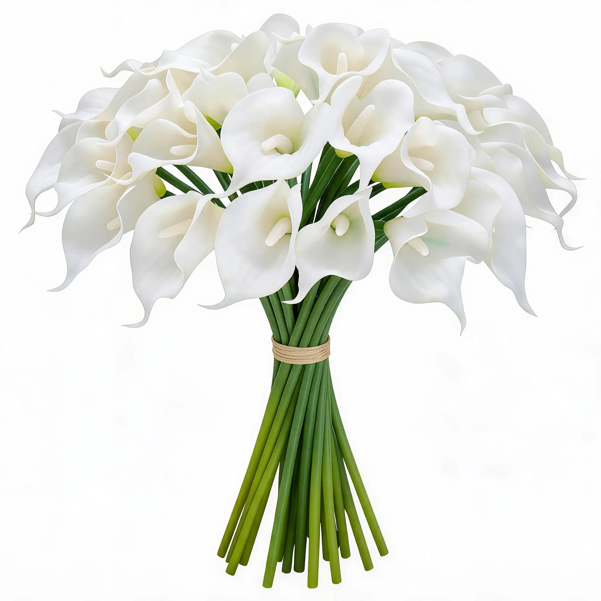 VIKINGS PANDA 36 Pcs 12.8in Real Touch Latex-Silicone Calla Lily Artificial Flowers, Floral Decor for Bridal Wedding Bouquet, Home Decor