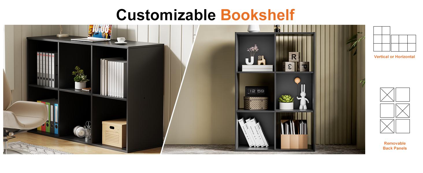 Cube Storage Organizer, Open Cube Bookshelf with Removable Back Panels, Stackable Display Bookcase for Living Room, Bedroom, Entryway Cube Storage Organizer, Open Cube Bookshelf with Removable Back Panels, Stackable Display Bookcase for Living Room, Bedroom, Entryway