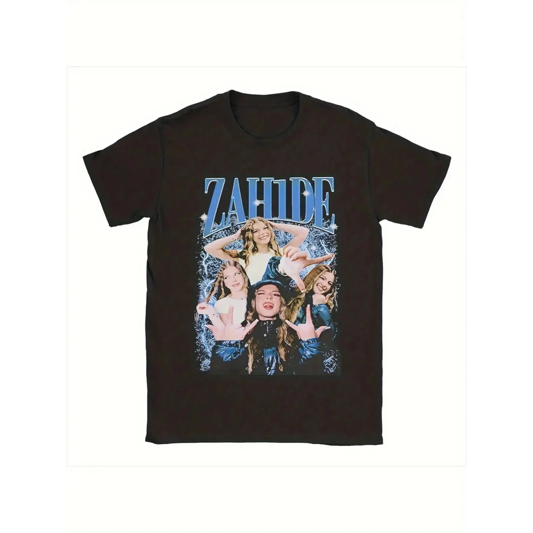 Allseason Apparel Retro Zahide Bootleg Merch T-Shirt Bold Zahide Lettering Zehra Portrait Print Collectibe children Music Merch