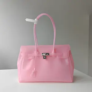Transparent Jelly Shoulder Bag for Women, Summer TPU Handbag, Beach Tote Purse, Lightweight Crossbody Bag for Vacation & Daily Outfit