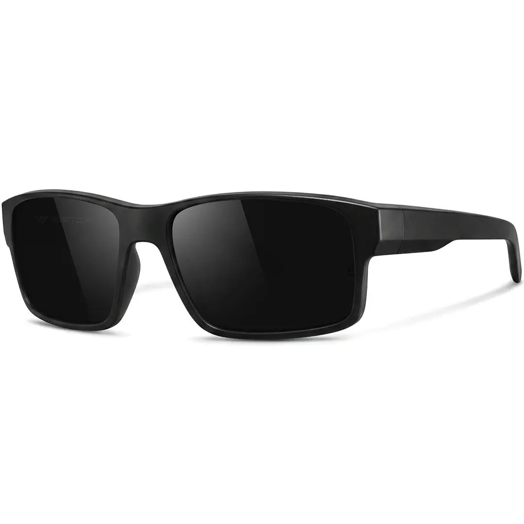 WISTON XXL Wide Frame Unisex Sunglasses for Big Heads - TR90 Ultralight UV400 Lens Z87 Safety Eyewear W8704