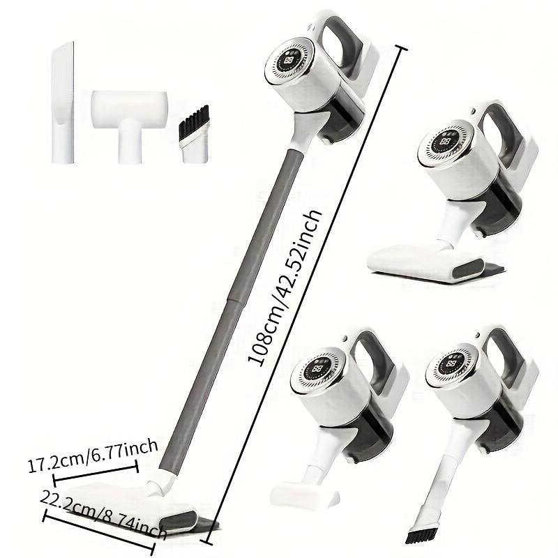 Multi-Function High-Power Cordless Handheld Vacuum Cleaner, Up to 15Kpa, 3-in-1 Automatic Spiral Deep Clean-Long Handle,Perfect for Hardwood, Ceramic, Tile Floors-Home, Office, Bedroom, Living Room Cleaning |   Durable Body Handheld,